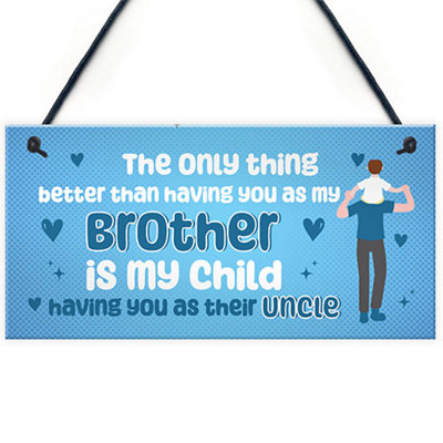 B&Q -  Uncle Gift Ideas For Birthday Christmas Hanging Plaque Uncle Gift From Niece Nephew Brother Gifts