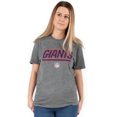 Vanilla Underground Nfl Womens Grey New York Giants Logo Short Sleeved T-Shirt (Small)