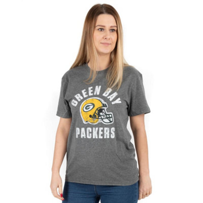 Vanilla Underground Nfl Womens Grey Green Bay Packers Short Sleeved T-Shirt (Small)