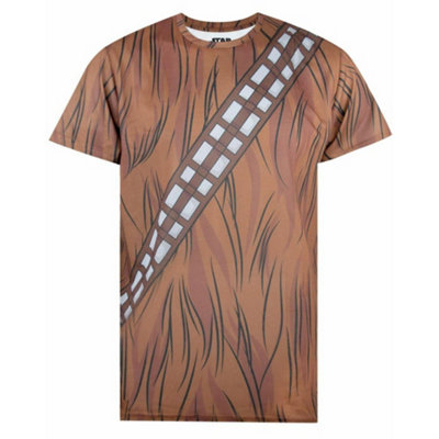 Vanilla Underground Star Wars Mens Brown Chewbacca Short Sleeved T-Shirt (Small) from B&Q