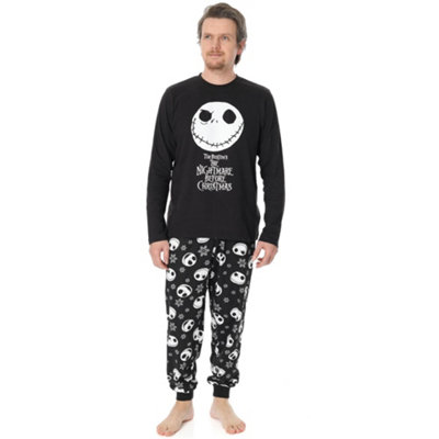 B&Q -  Disney The Nightmare Before Christmas Mens Multicoloured Jack Skellington Long Sleeve Long Leg Pyjama Set (Small)