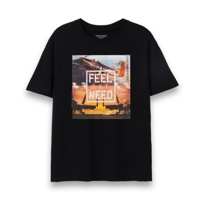 Vanilla Underground Top Gun: Maverick Mens Black Photographic PrintFeel The Need For Speed Quote Short Sleeved T-Shirt (Small) from B&Q