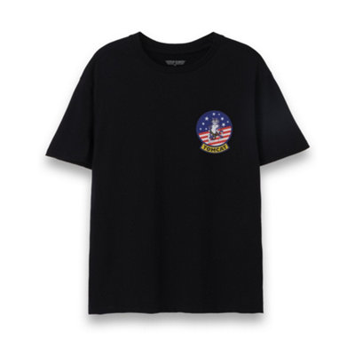 Vanilla Underground Top Gun Mens Black F-14 Fighter Jet Badge Short Sleeved T-Shirt (Xx-Large) from B&Q
