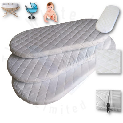 TheWhiteWater Limited Moses Basket Mattresses Baby Toddler Mosses Pram Mattress Moses Mattress 70 X 30 X 3.5 Cm from B&Q