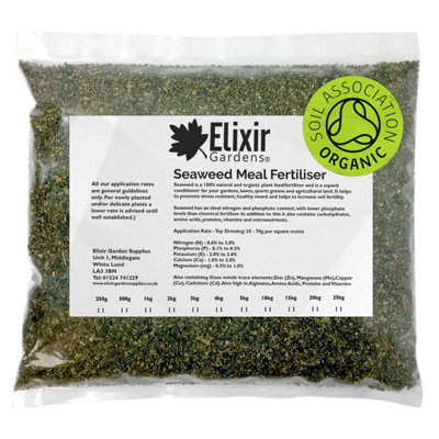 B&Q -  Elixir Gardens Seaweed Meal Plant FeedLawn Conditioner & Soil Fertiliser In Bag X 5Kg