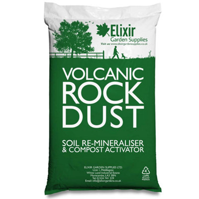 B&Q -  Elixir Gardens Volcanic Rock Dust Organic Fertiliser Soil/compost Remineraliser Bag X10Kg
