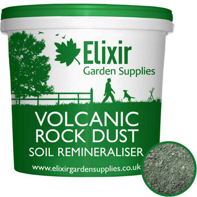 B&Q -  Elixir Gardens Volcanic Rock Dust Organic Fertiliser Soil/compost Remineraliser Tub X1Kg