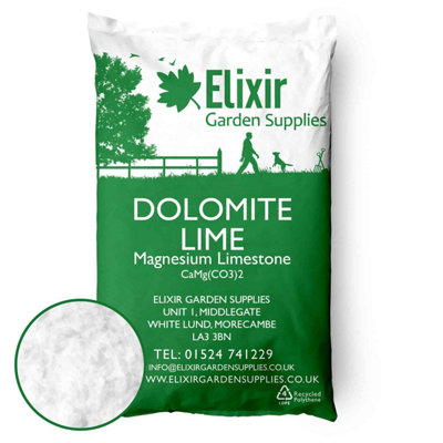Elixir Garden Supplies Elixir Gardens Dolomite Lime Magnesium Limestone Feriliser In Tub 25Kg from B&Q