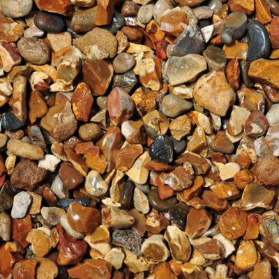 Elixir Garden Supplies 10-20mm Golden Gravel Decorative Stones X600Kg from B&Q