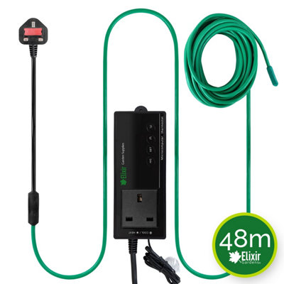 Elixir Garden Supplies Soil Propagation Warming/reptile Vivarium Heating Cable 48M Plus Adjustable Thermostat (250W) from B&Q