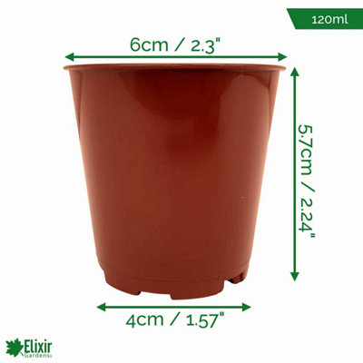 B&Q -  Elixir Gardens 6Cm Deep Terracotta Effect Plastic Plant Pot X500