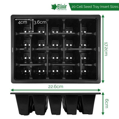 Elixir Garden Supplies Elixir Gardens Plastic Seed Propagator 20 Cell Pack X 600 (12000 Cells) from B&Q