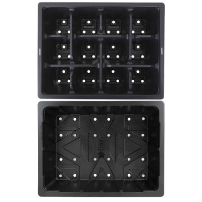 Elixir Garden Supplies Elixir Gardens Half Size Seed Tray And Plastic Propagator 12 Cell Pack X 400 from B&Q