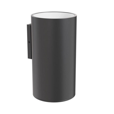 B&Q -  Mio Round Wall Mounted Tumbler Holder In Matt Black