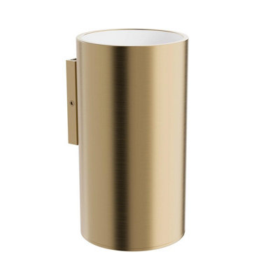 B&Q -  Mio Round Wall Mounted Tumbler Holder In Brushed Brass