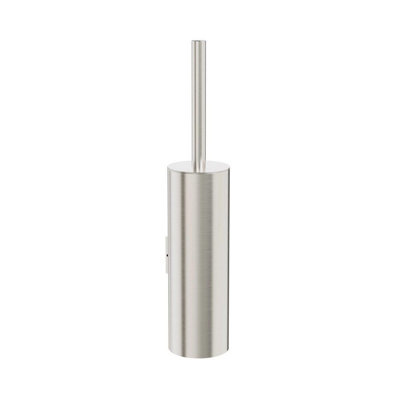 B&Q -  Mio Round Wall Mounted Toilet Brush Holder In Brushed Metallic
