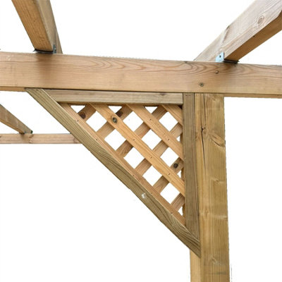 Premier Garden Supplies Urban Diamond Corner Trellis Perfect For Pergolas Arches And Garden Structures. Decorative Lattice Design.