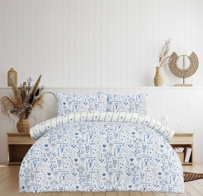  - Smart Living Luxury Soft Reversible Holiday Postcard Duvet Cover & Pillowcases