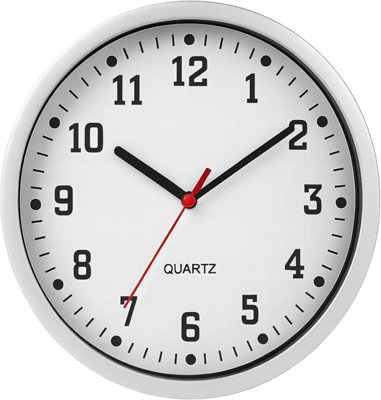 Wall Clock 9" Silent Non Ticking Decorative Modern Quartz Clocks Round Wall Clock Battery Operated from B&Q