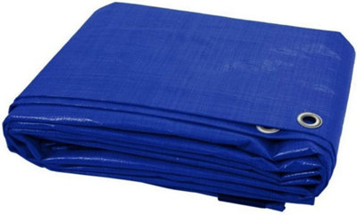 Design Group Heavy Duty Tarpaulin Waterproof Cover Tarp Ground Camping Sheet Tent (4X4) from B&Q