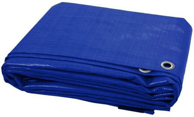 Design Group Heavy Duty Tarpaulin Waterproof Cover Tarp Ground Camping Sheet Tent (4X8) from B&Q