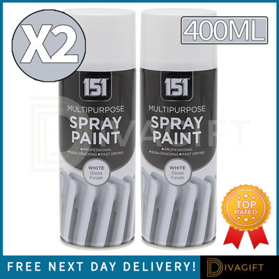The Packaging Bubble General Packaging White Gloss Finish Multipurpose 400Ml (2) from B&Q