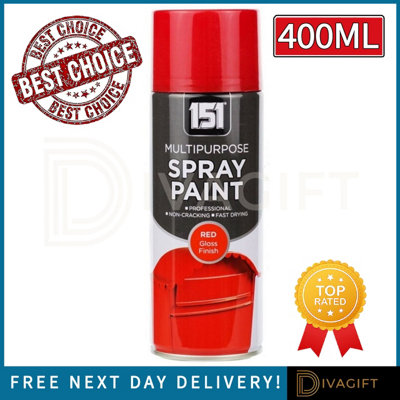 The Packaging Bubble General Packaging Red Gloss Finish Multipurpose 400Ml (1) from B&Q