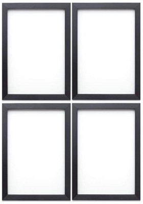 SuperGift.com Black A4 Photo Certificate Picture Frame Wall Hanging & Desk Mountable Plain Picture/photo/poster Frame 29.7 X 21Cm (4) from B&Q