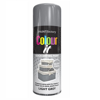 True Gifts 3X Proper Light Grey All Purpose 400Ml Quick Drying SprayFast Dry And Excellent Coverage For MetalWoodPlastic And More By from B&Q