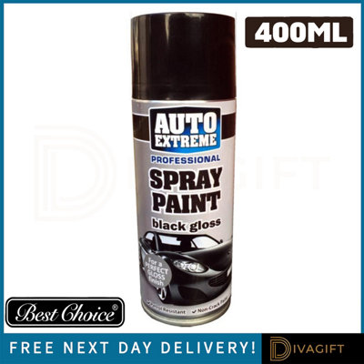 True Gifts 400Ml Black Gloss Automotive Paint SprayerMultipurpose Exterior Black MattInterior Metal For CarsBikes,vansMetalWood from B&Q