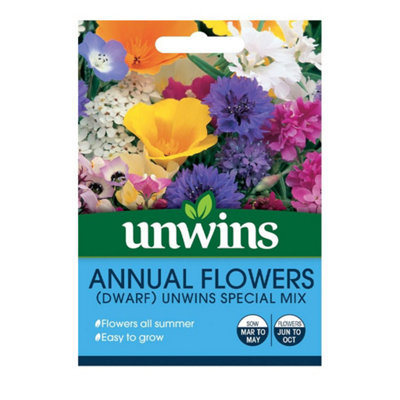 True Gifts Annual Flowers (Dwarf)Garden Flower Seeds Grow Your Own Colourful FlowersAttract Butterflies & Bees from B&Q