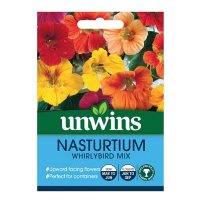 Supergift.com Nasturtium (Whirlybird), Garden Flower Seeds Grow Your Own Colourful Flowers, Attract Butterflies & Bees B&Q