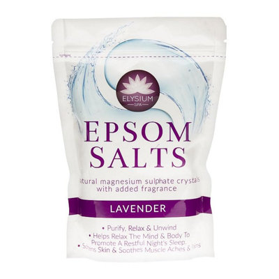 True Gifts 450G Elysium Spa Epsom SaltsLavender Bliss Epsom Bath SaltsNatural Magnesium Sulphate For Relaxing Muscle Aches from B&Q