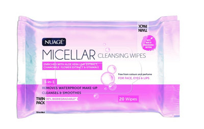 SuperGift.com Nuage 20Pk 3-In 1 Micellar Cleansing Facial Wipes from B&Q