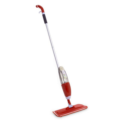 B&Q -  Floor Handheld Spray Mop Water Spraying Cleaner Flat Mop With Reusable Microfiber Pad Multi Mops With Refillable Bottle For