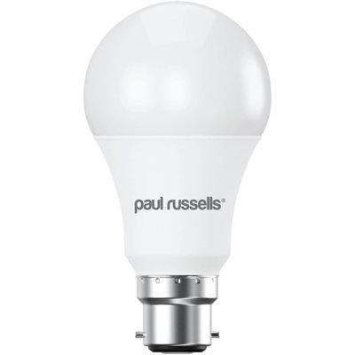 Paul Russells White A60 Led Gls B22 Bulb, 13W 100W Eq, 1521Lm, 4000K Cool Frosted, Non-Dimmable, 1 Pack Size 13