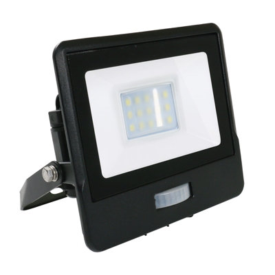 B&Q -  Integrated Pir Led Floodlight With Faster Connector 10W1000 LumensIp65Day Light 6500K