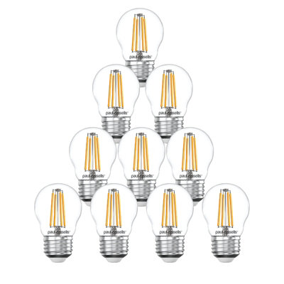 Paul Russells Led Filament Dimmable Golf BulbEs E274.5W 470 Lumens40W Equivalent2700K Warm WhitePack Of 10