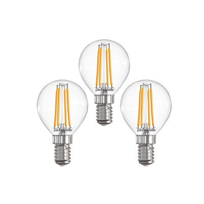 Paul Russells Led Filament Dimmable Golf BulbSes E144.5W 470 Lumens40W Equivalent2700K Warm WhitePack Of 3 from B&Q