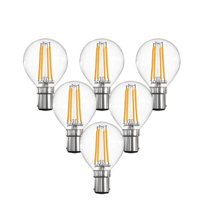 Paul Russells Led Filament Dimmable Golf BulbSbc B154.5W 470 Lumens40W Equivalent2700K Warm WhitePack Of 6 from B&Q