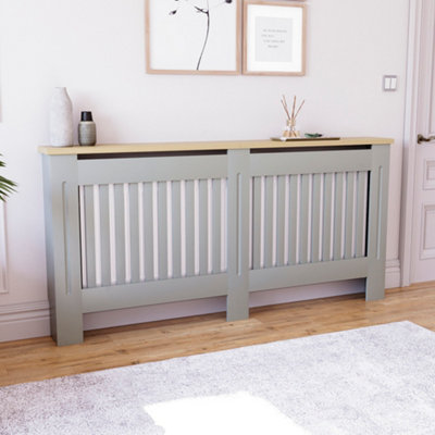 Lassic Vida Designs Arlington Extra Large Grey Mdf Radiator Cover from B&Q