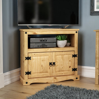 Lassic Vida Designs Corona Solid Pine Corner Tv Unit Stand
