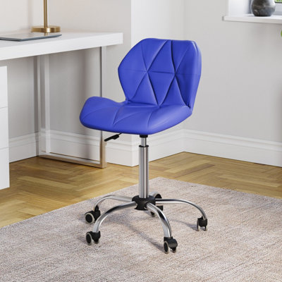 Lassic Vida Designs Geo Blue Office Swivel Chair Ukfr Pu Faux Leather from B&Q