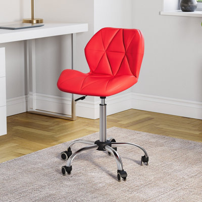Lassic Vida Designs Geo Red Office Swivel Chair Ukfr Pu Faux Leather from B&Q