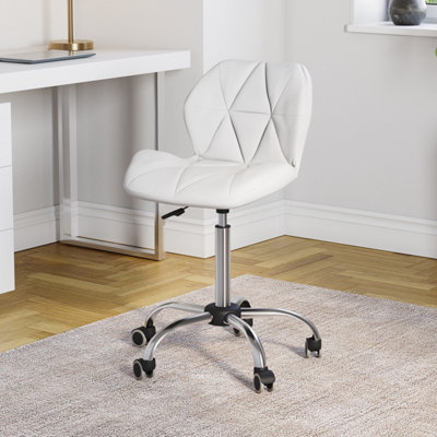 Lassic Vida Designs Geo White Office Swivel Chair Ukfr Pu Faux Leather from B&Q