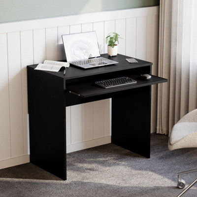 Lassic Vida Designs Huby Black Computer Desk Workstation With Keyboard Tray from B&Q
