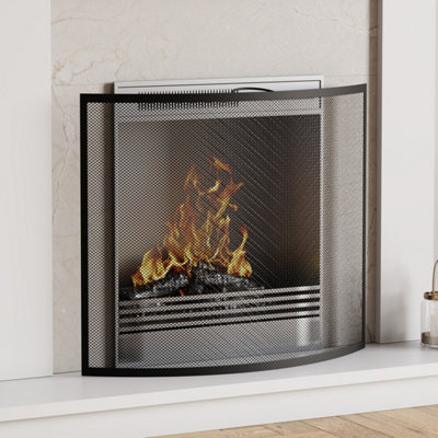 Lassic Fire Vida Buckton Black Fire Guard Fireplace Cover from B&Q