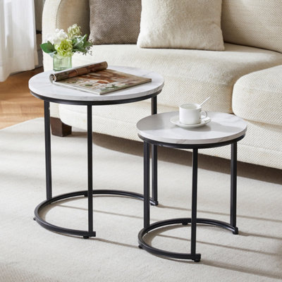 Lassic Vida Designs Brooklyn Nest Of 2 Round Tables, Marble