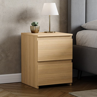 Lassic Vida Designs Denver 2 Drawer Large Bedside Chest, Pine