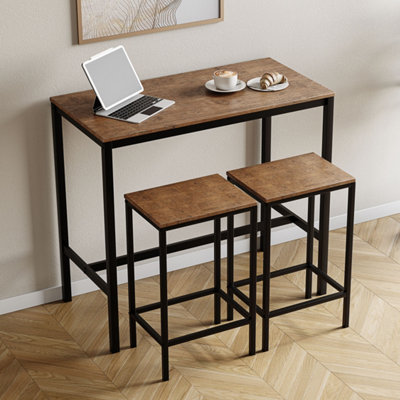 Lassic Vida Designs Roslyn 2 Seater Bar Table SetDark Wood from B&Q